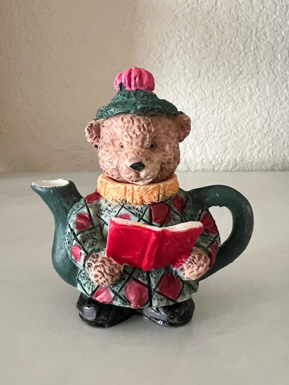 Vintage Winter Bear Teapot with Sweater Design C&F Enterprises 1995